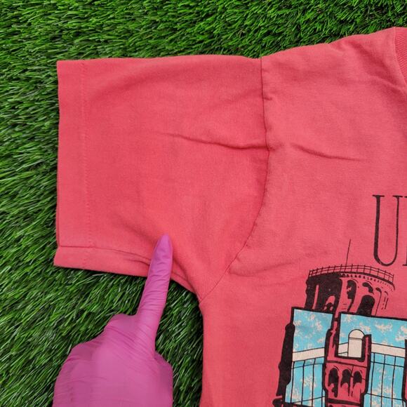 Vintage 1991 University-of Italy Shirt Womens Medium 18x26 Pink - Picture 4 of 15